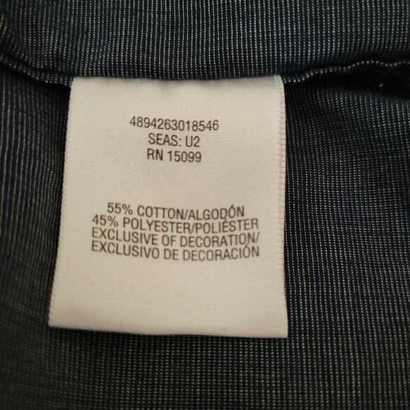 Amplify Button Front Collared‎ Blue Gray Shirt - Picture 8 of 9